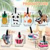 8Pcs Cartoon Luggage Tags Suitcase Identify Labels PVC Travel Baggage Tags with Adjustable Strap for Suitcases Travel Bag Decor