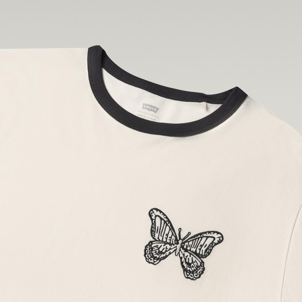 Levis Standard Rainbow Series American Knit Casual Embroidered Short Sleeve T-Shirt Women tops 0065Q-0000