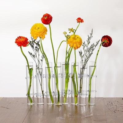 1SET Glass Vase Floral Hydroponics Vase Test Tube Vase Nordic Style Home Decoration