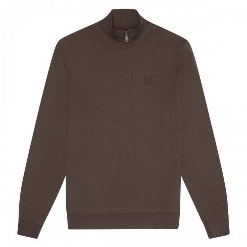 Lyle & Scott Mens Tonal Eagle Quarter Zip Sweatshirt