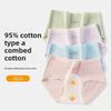 Female Spring and Autumn Pure Cotton 10A Antibacterial Extended Crotch Waist Underwear
