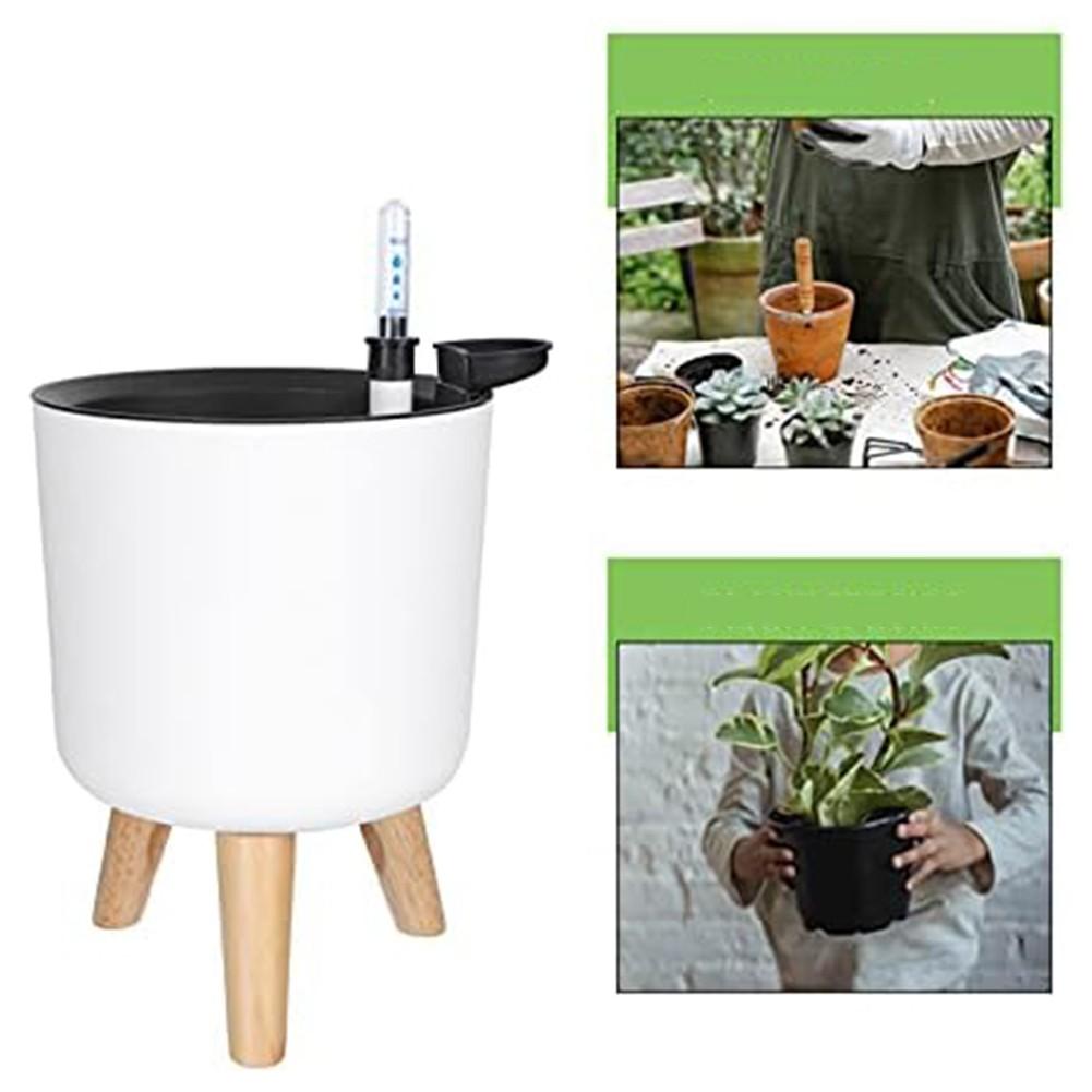 Self Watering Planters with Water Level Indicator for Indoor and Outdoor Use