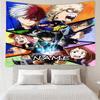 Custom Name My Hero Academia Print Tapestry, Backdrop, Easy Setup, Ideal for Bedroom, Office & Living Room, with Aesthetic Wall Hanging Decor.