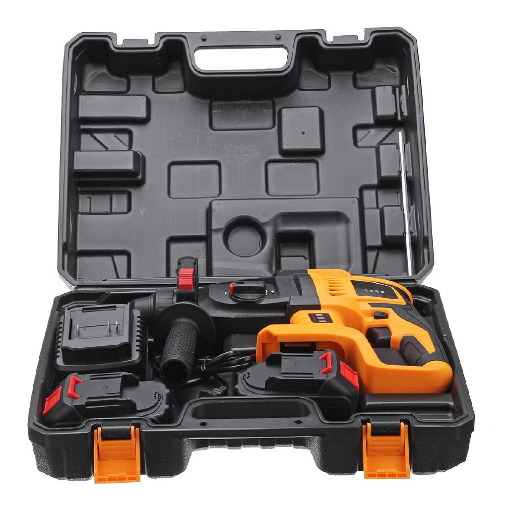 800W 4 in 1 Electric Brushless Cordless Rotary Hammer Driver Impact with Lithium Battery Power Tool