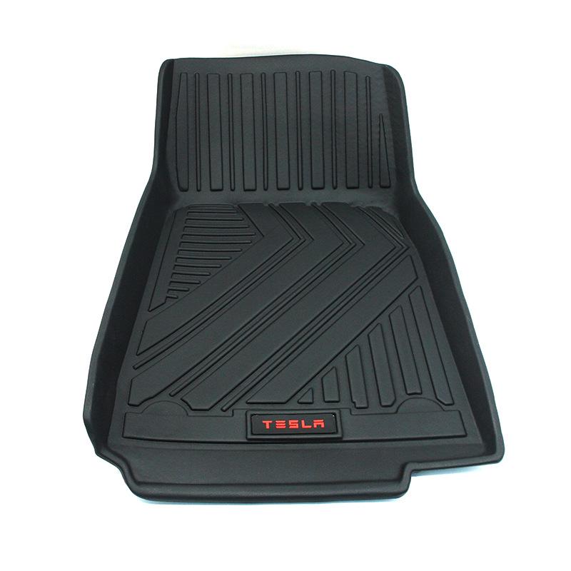 Odorless TPE 3D Car Floor Mats for Tesla Model X 7-Seater (Manual) - Basin Shaped Foot Pads