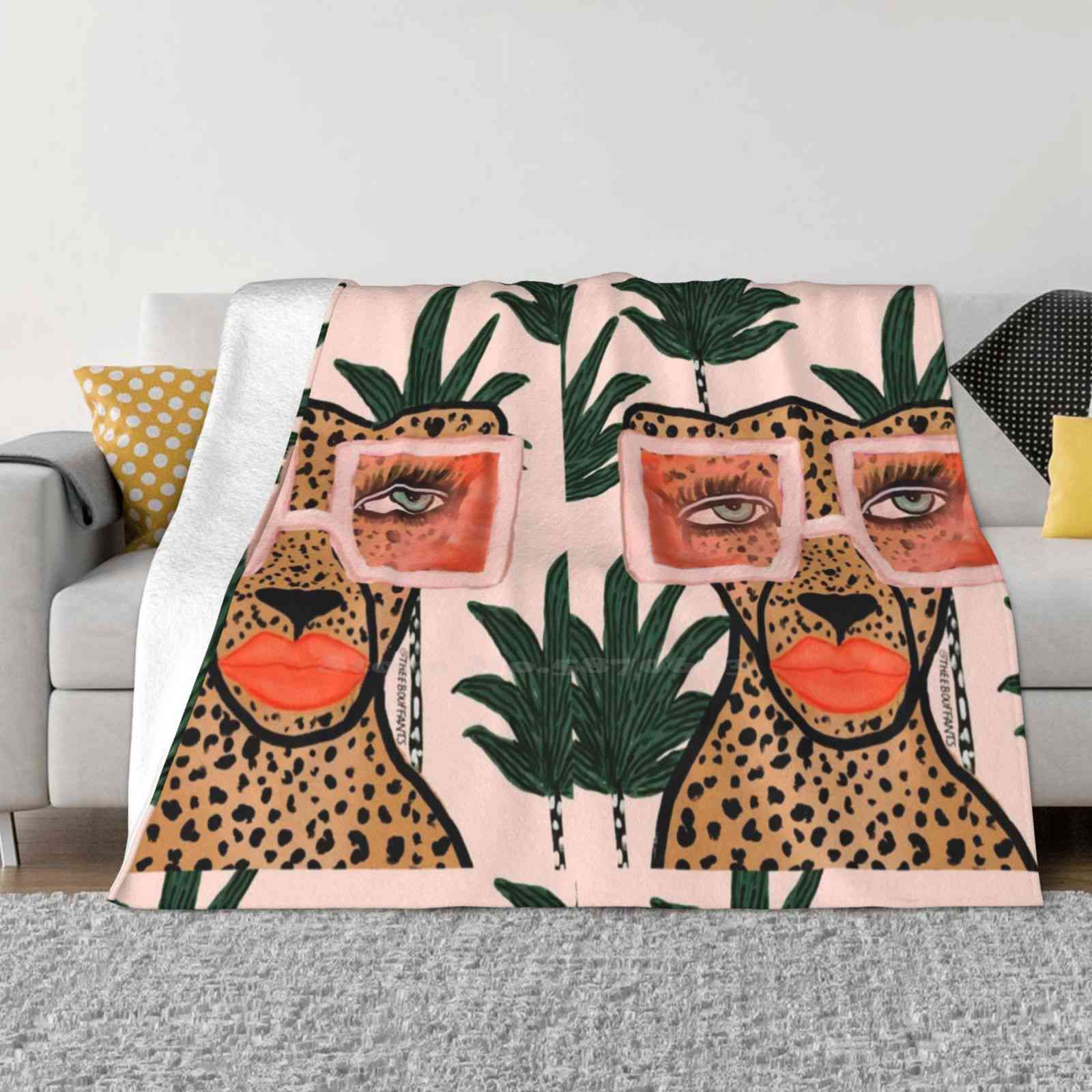 Тропический Глэм Кот Высочайшее Качество Удобная Кровать Диван Мягкое Одеяло 30x40in