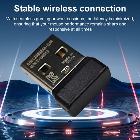 USB Mouse Receiver Adapter for G502 Compact Portable Design Multi-device Switching Stable Wireless Connection Plug-Play Dongle