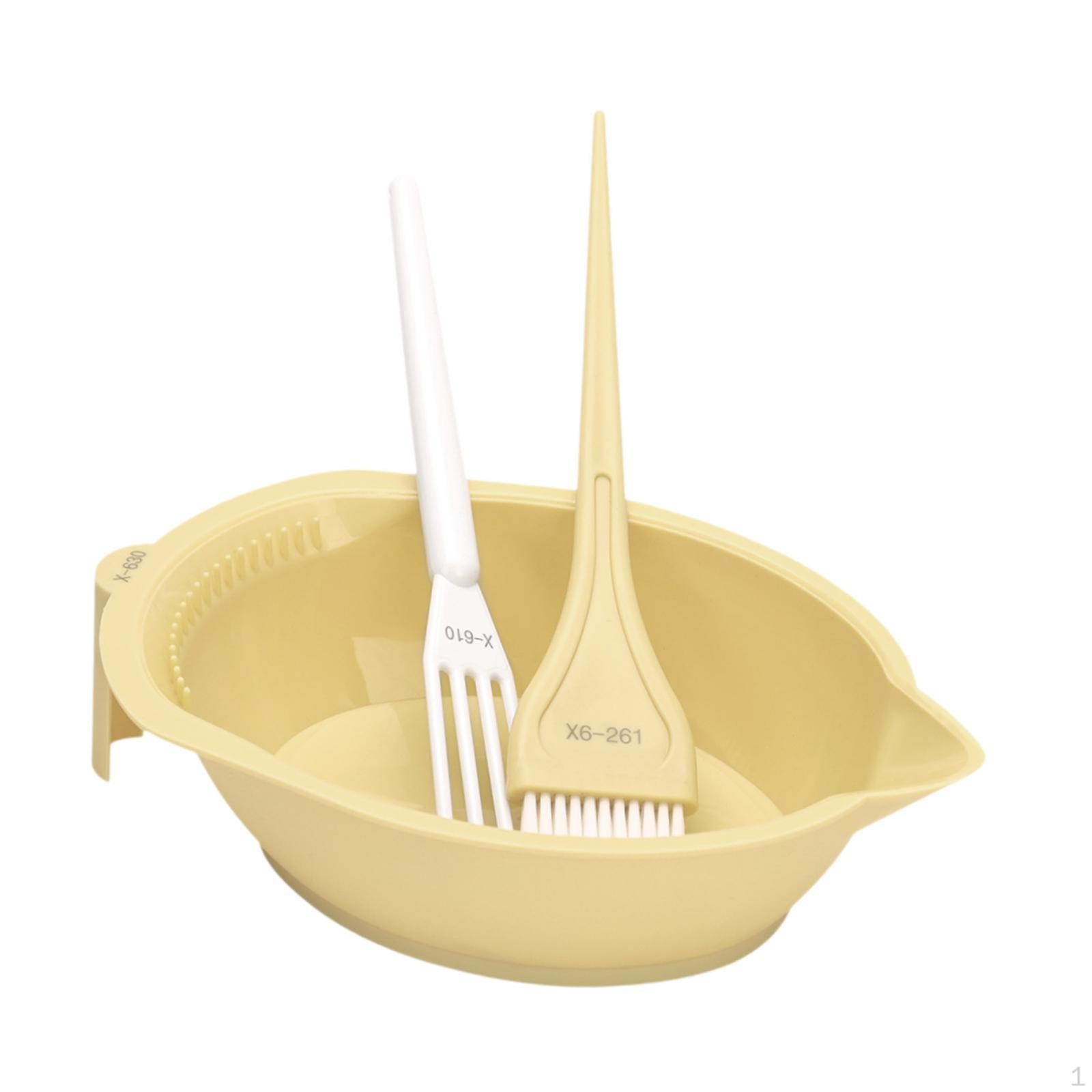 

Инструмент для окрашивания волос, Набор для окрашивания волос, Профессиональный салонный инструмент из силикона для DIY-окрашивания, Миска для тонирования жёлтый