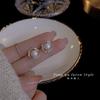 Hollow Pearl Stud Earrings New Popular Light Luxury Geometric Earrings Niche Design High-end Femininity Earrings