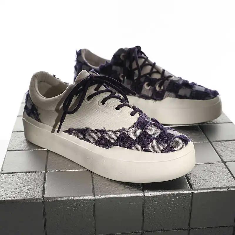 Non-slip Sole With Lacing Sneakers Man 48 Flats White Loafers Men Overseas Shoes Sport Teniz Wide Foot Type Resale Gym