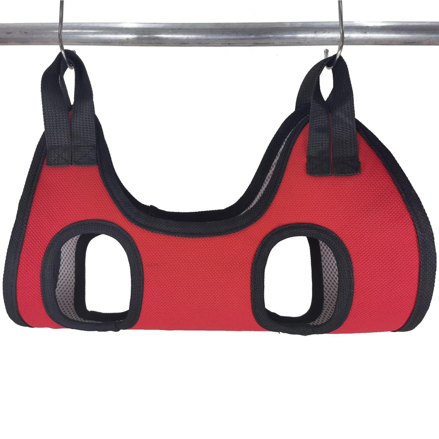 

Гамак для ухода за домашними животными, подстригающий ногти, волосы, чистое сухое полотенце 2 в 1 и сумка-гамак для кошек и собак M красный