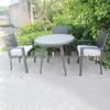 Outdoor Leisure Dining Set: Woven Rattan Table and Chairs for Hotel or Patio