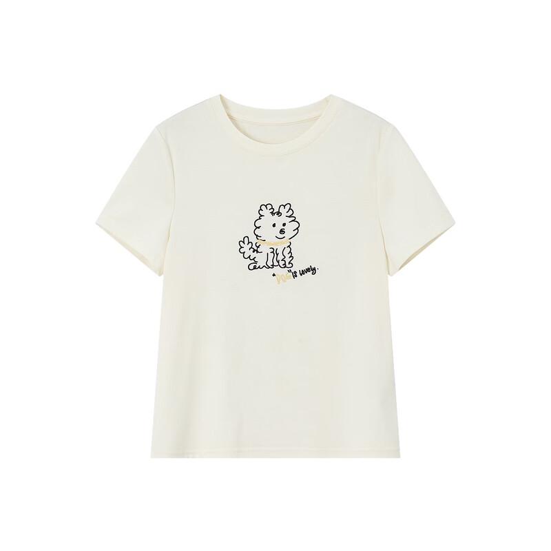 Women's Puppy Print Slim Fit T-shirt