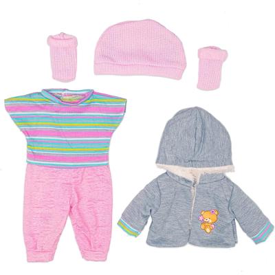 Ropa para muñecas Conjunto de ropa para muñecas con abrigo, blusa, pantalones, sombrero y calcetines para muñecas recién nacidas de 36-43 cm (17 pulgadas) (Sin muñeca)