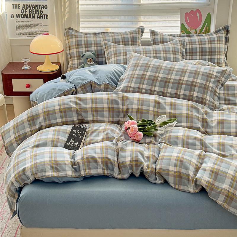 Bed Sheet Bedding Four-piece Set Thickened Brushed Quilt Cover Bed Dormitory Bedding Quilt Cover
