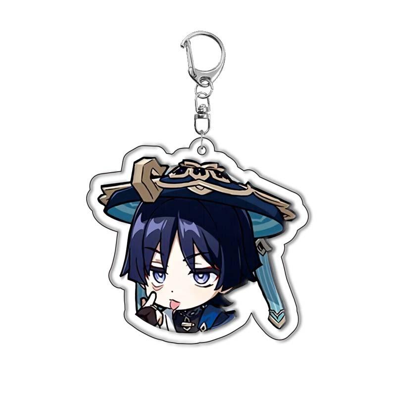 Genshin Impact Reisender Wanderer Klee Scaramouche Acryl Schlüsselanhänger Spiel Figur Sammlerstück Anime Merchandise Schönes Design