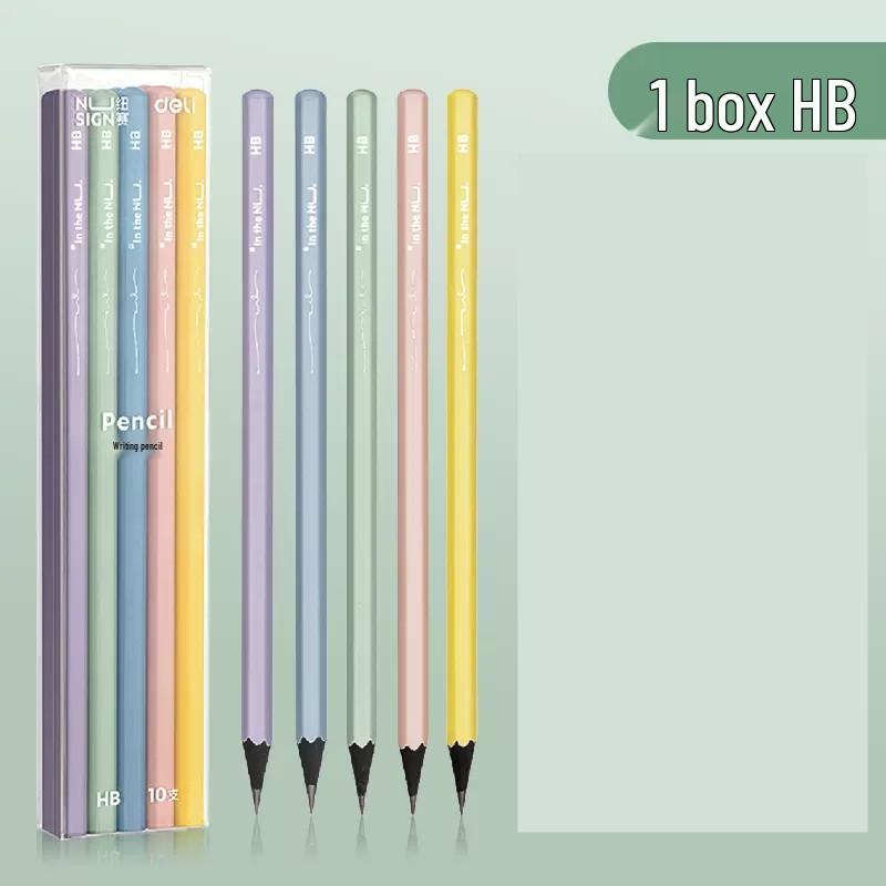 Deli Enhanced HB Pencil for Kindergarten and Primary School Writing, Ideal for Beginners