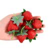 20Pcs Artificial Strawberry Simulation Plastic Fake Fruit for Home Kitchen Table Decoration Christmas Ornament DIY Wedding Party