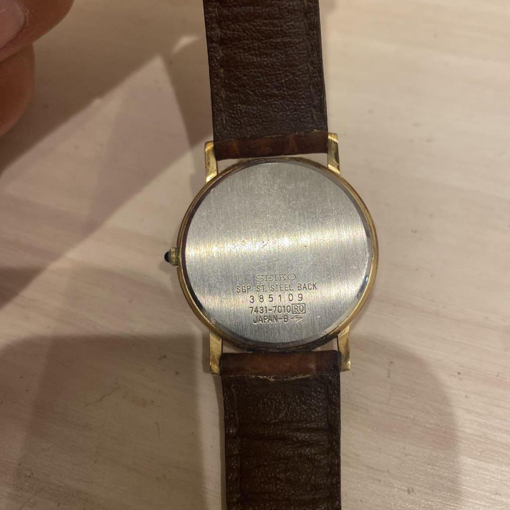 [USED] Current condition Seiko Dolce 7431-7010 Gold Dial