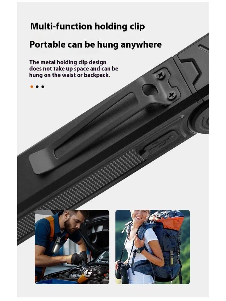 Multifunctional USB Rechargeable Flashlight with Magnet Powerful COB LED Work Light Waterproof Torch