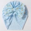 New children's hats, solid color bow baby pullover hats, summer breathable baby caps