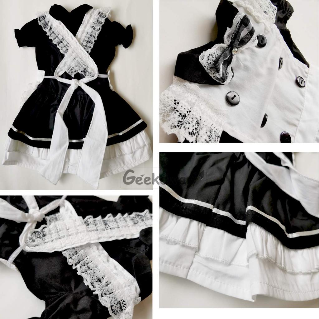 GeekDwarf of Doll Costume Maid Clothes Figure Beautiful Girl Gal JK Uniform Underwear Rabbit Ears Apron Socks Included of [Set 7] 1/3 (Set 7)