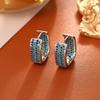 Luxury Geometric Zircon Ear Buckles Needle Fashion Earrings Women