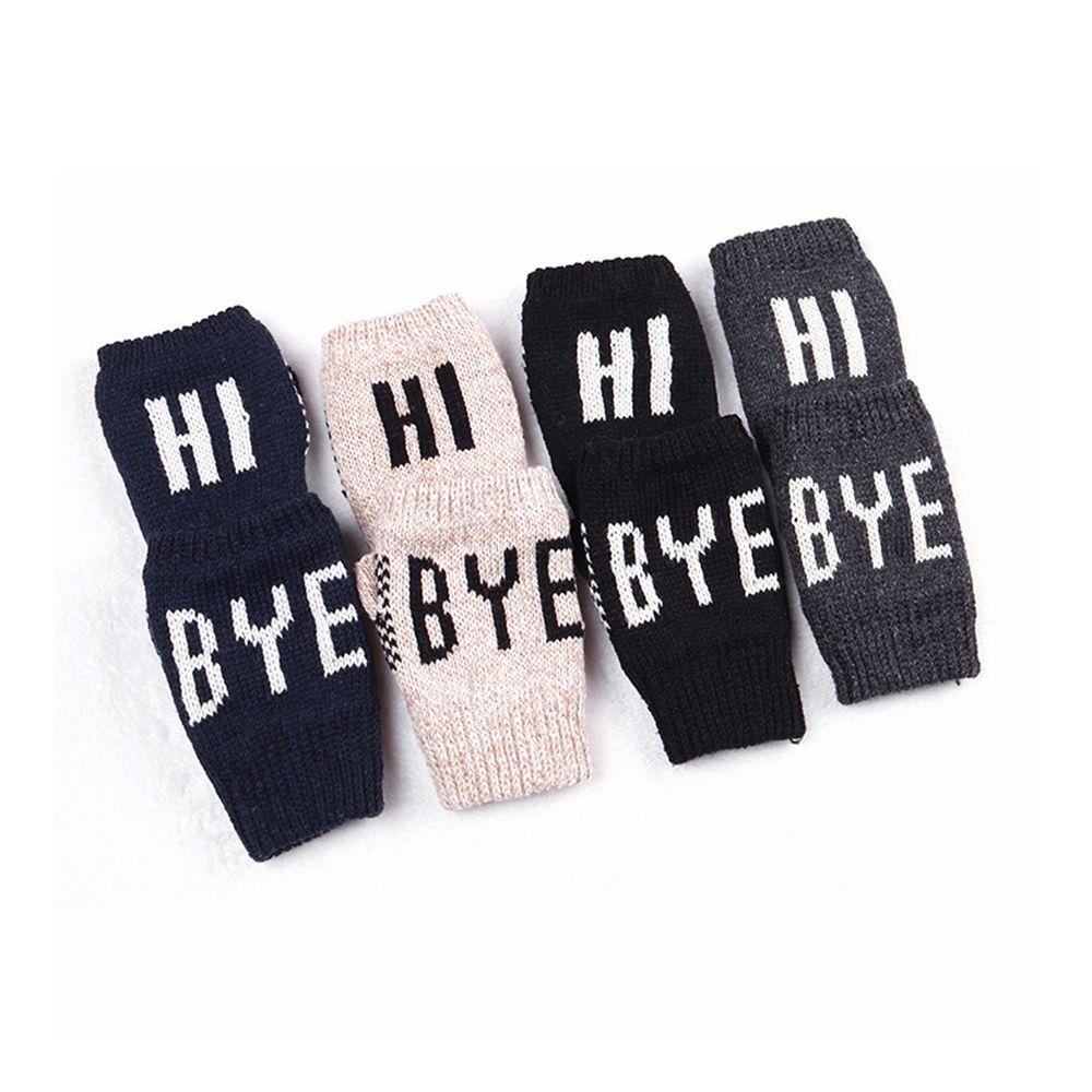 

Autumn And Winter Plus Velvet Men Half-finger Gloves Female Gloves Knitted Mittens Couple Gloves чёрный