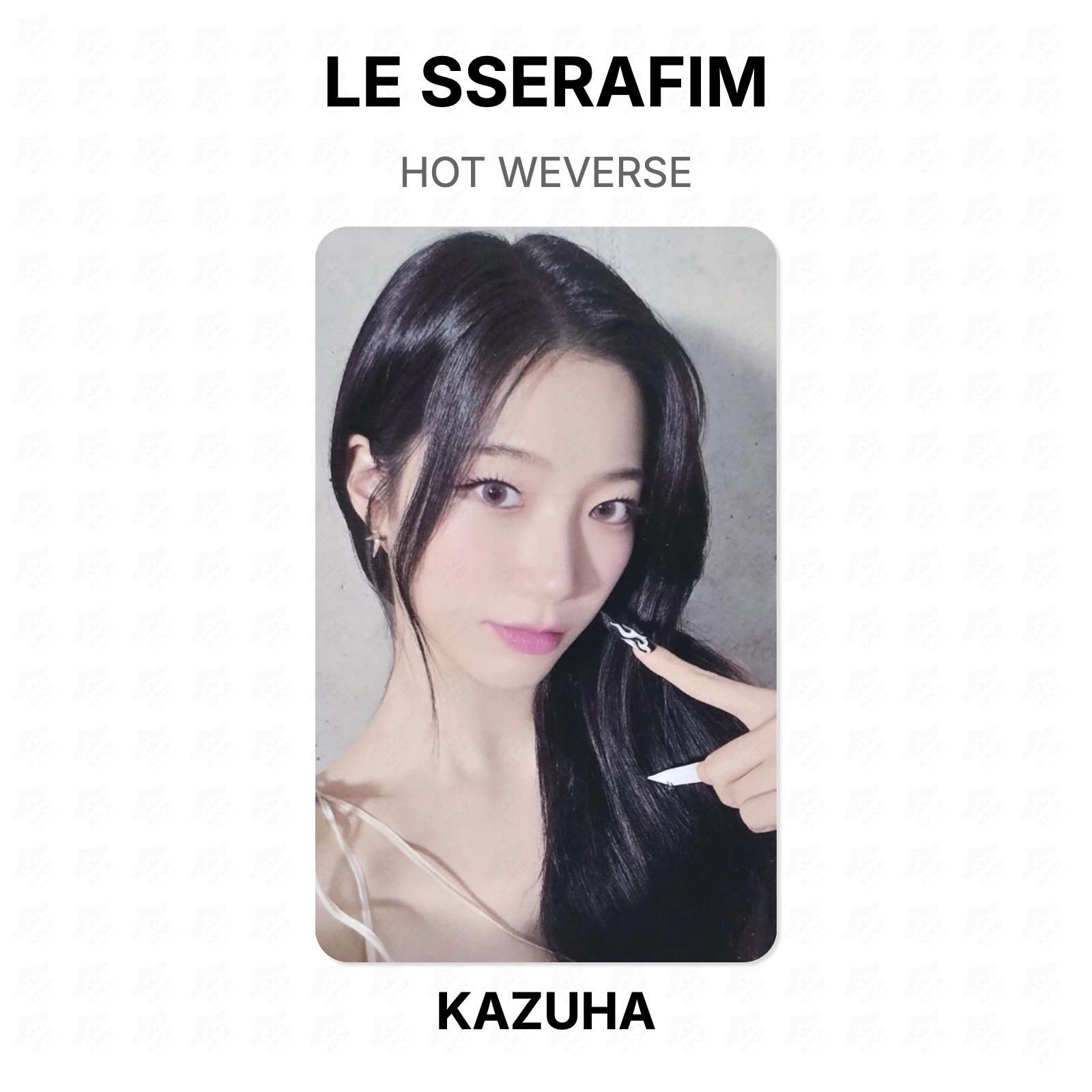 LE SSERAFIM HOT WEVERSE Official Photocard KAZUHA 02