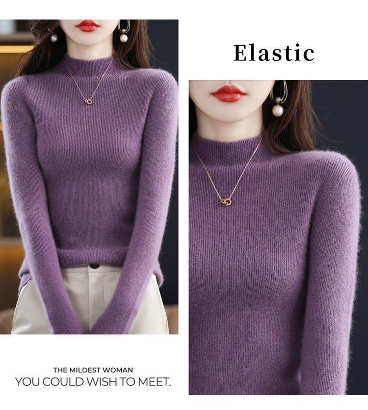 Klasický dámský pletený svetr s kulatým výstřihem - Podzimní/Zimní styl Ulzzang