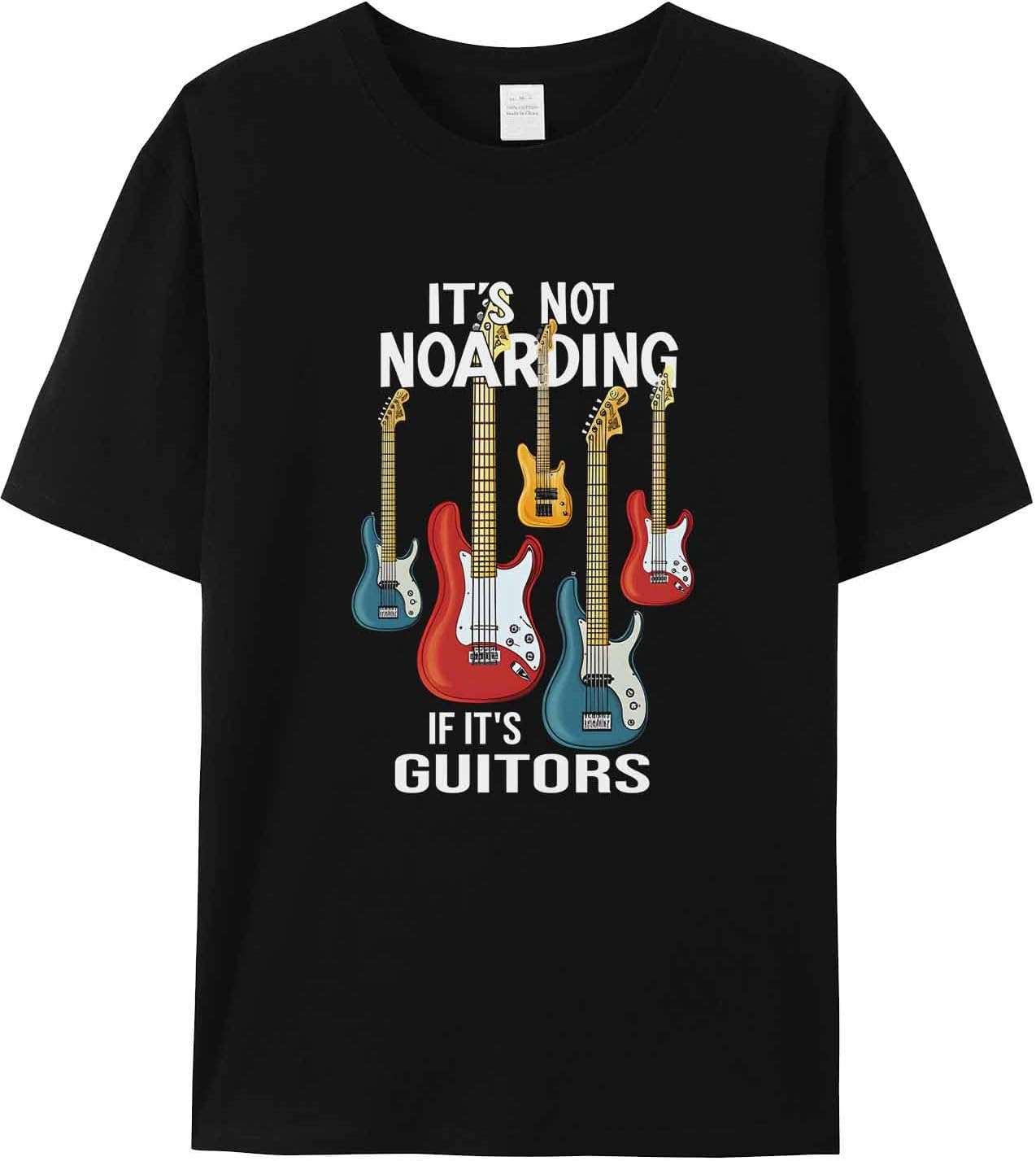 

T Shirts for Women Graphic Tees Electric Guitar Crew Neck Short Sleeve Shirts for Women Text Casual T-Shirt S разноцветный
