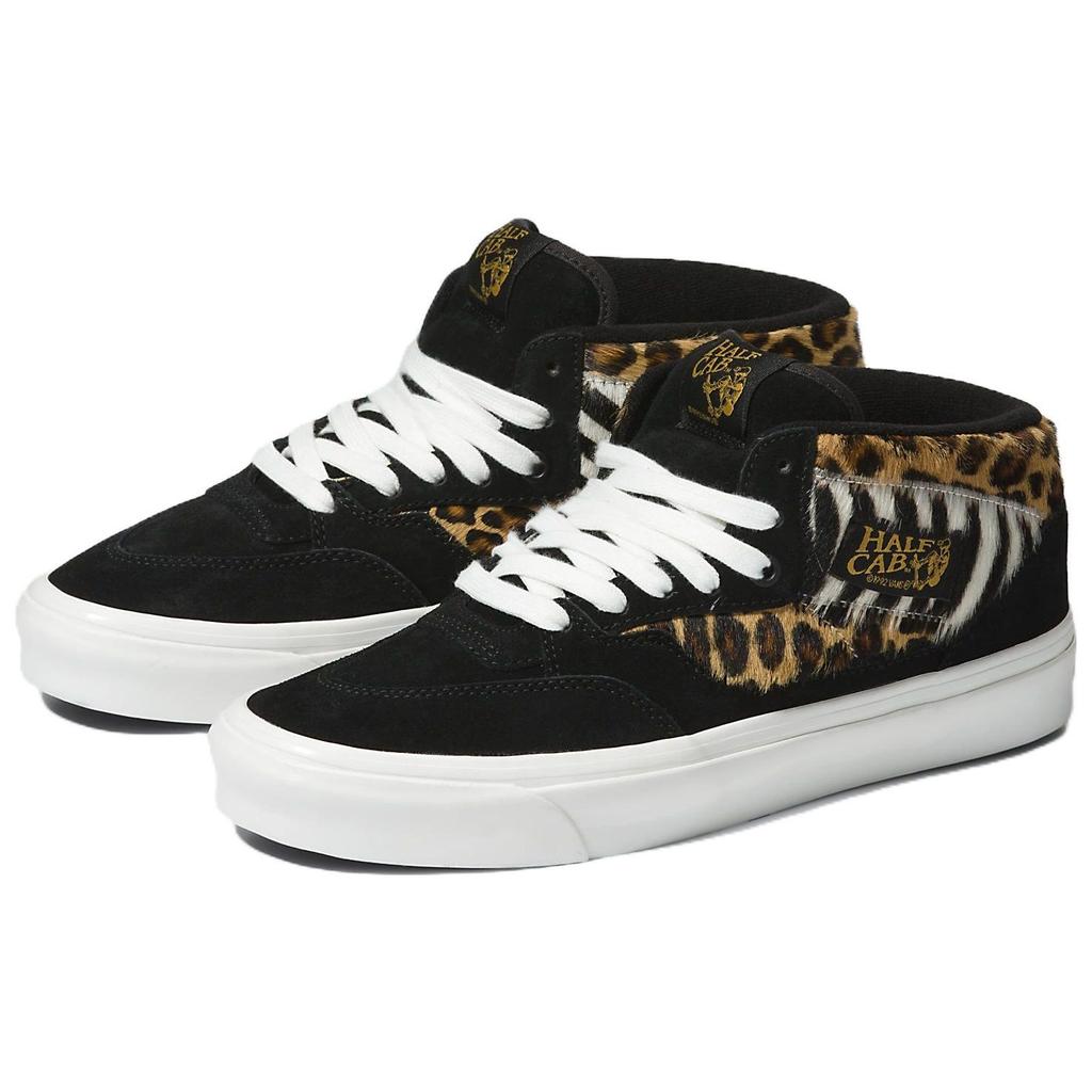 Vans Half Cab Jungle Clash 33 Dx Mid-Top Skate Schuhe Unisex Skate Schuhe Schwarz Gelb VN0005U5448