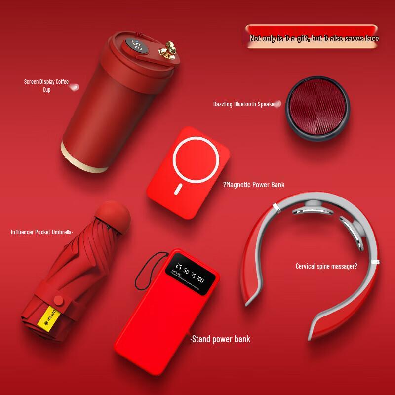 Premium Business Gift Set: Frosted Mug & Neck Massager
