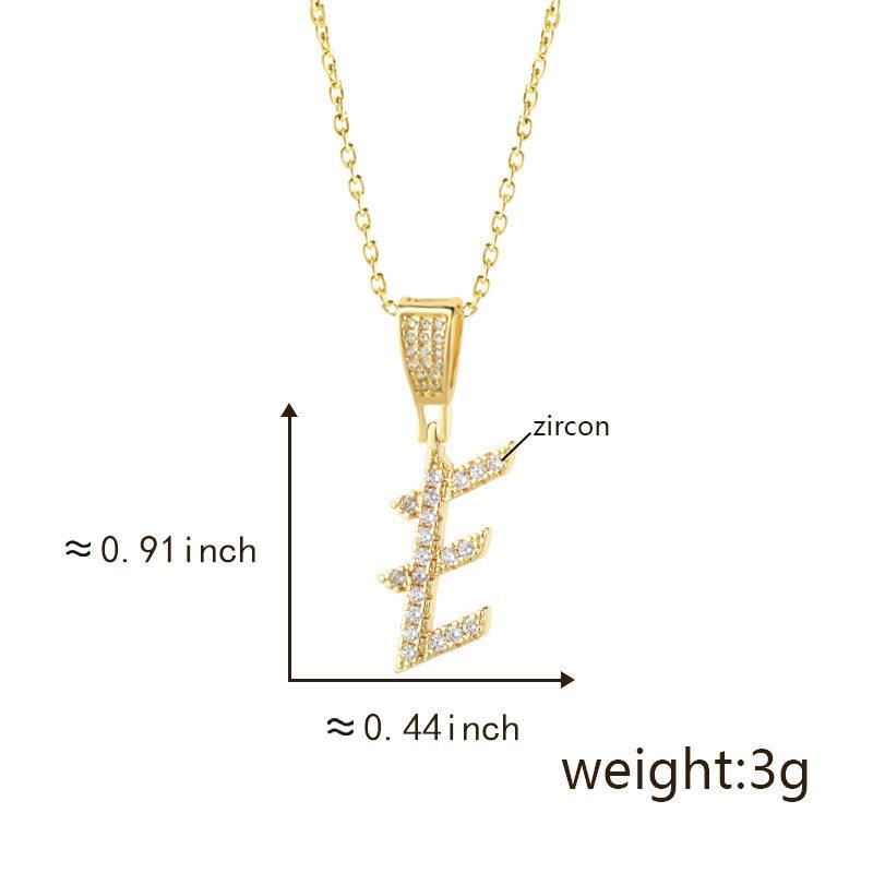 Gold Plated Crystal Initial Letter Necklace Personalized Dainty Name Pendant Jewelry
