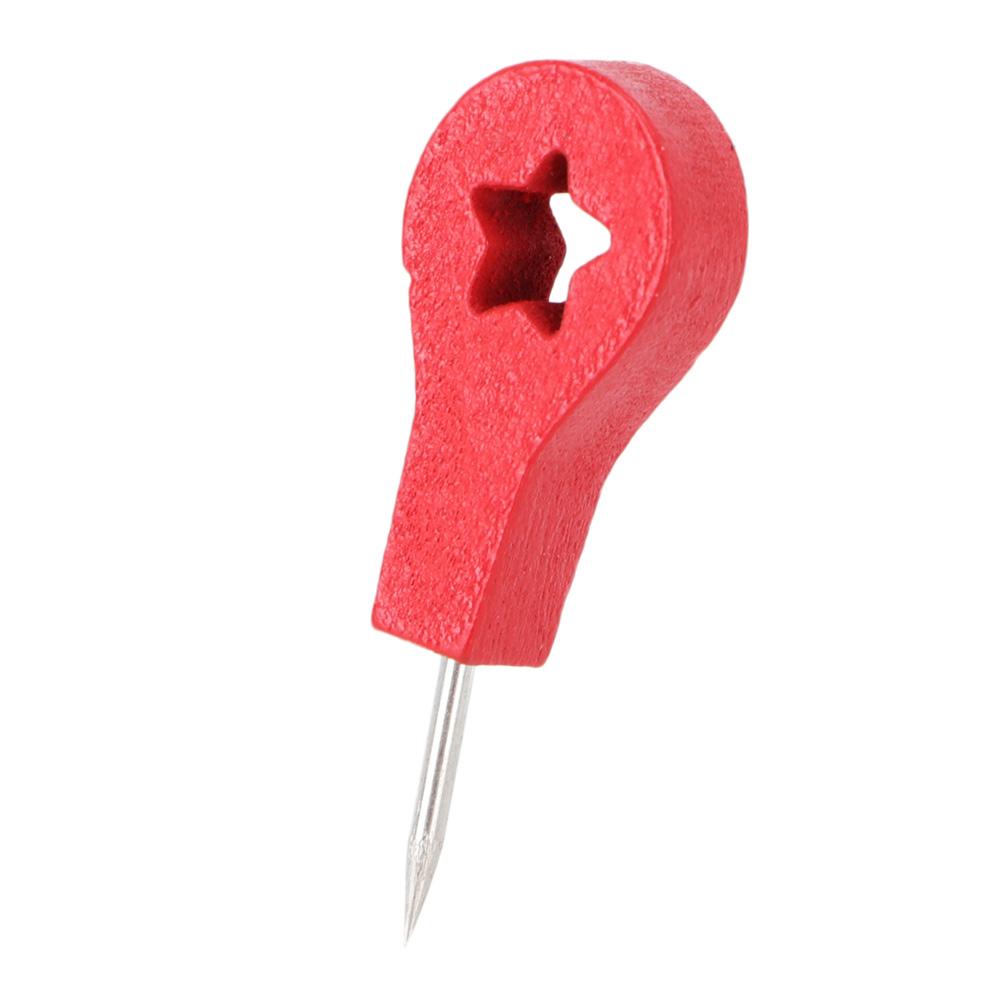 40Pcs Red Map Shape Thumb Tack Fixing Accessories School Stationery Office Supplies