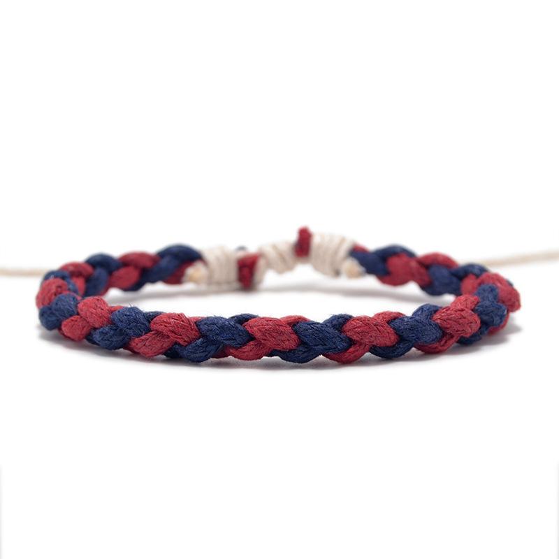 Bohemia Colorful Woven Bracelet Rope String Adjustable Rope Braided Anklets Handmade Friendship Bangles for Men Women Child