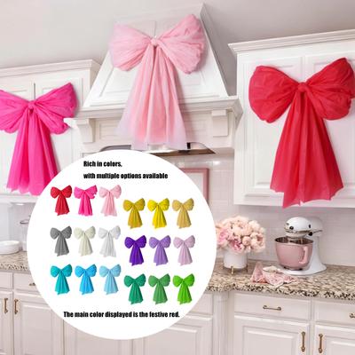 Pack of 6 Easy Setups Plastic Large Wall Bows for Quick Festival Transformation During Holidays and Celebration