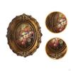 Vintage Photo Frame Gallery Art Decorative Elegant Resin Antique Oval Picture Holder