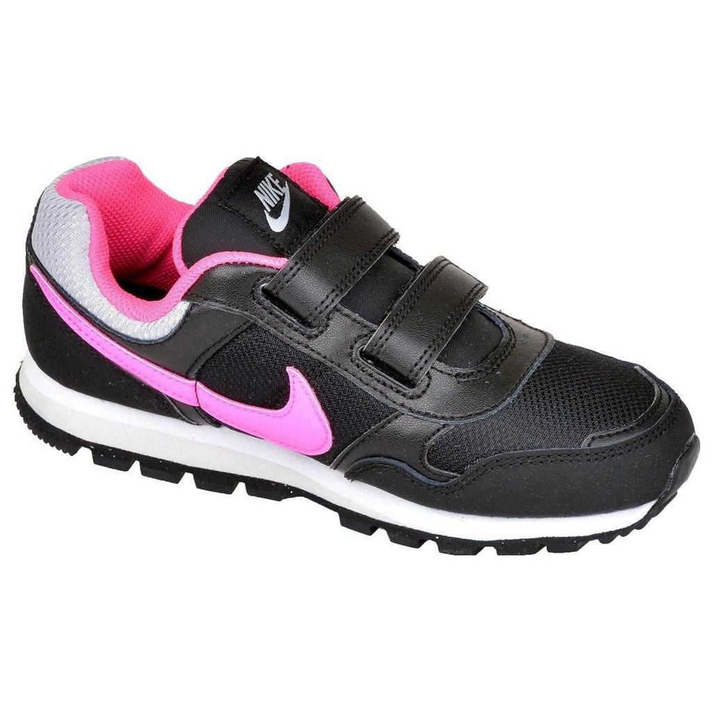Nike MD Runner 2 Non-Slip Durable Lightweight Low-Top Running Shoes Kids Sneakers Black Pink 652967-061