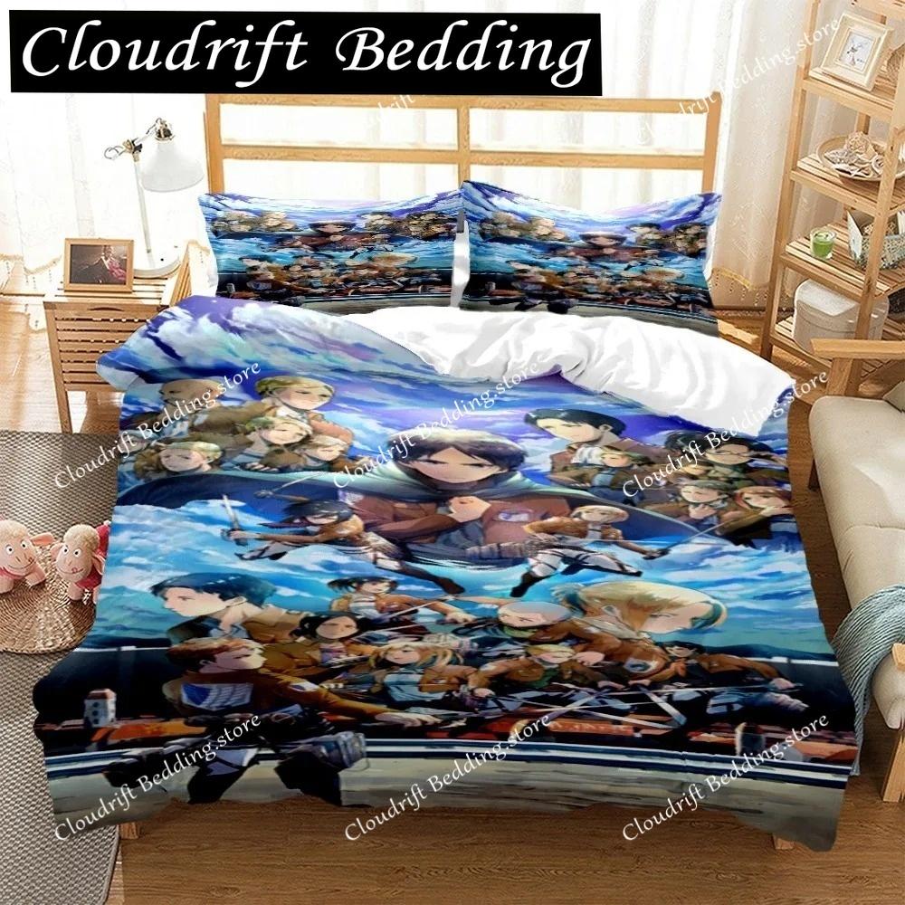 Japanese Anime Polyester Bedding Sets Boys Covers Boys Duvet Cover Set For Teens Bedding Set Cover& Pillowcase
