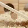 Hamster Balance Board Toy Climbing Ladder Made of Wood with Sturdy Center Bar for Gentle