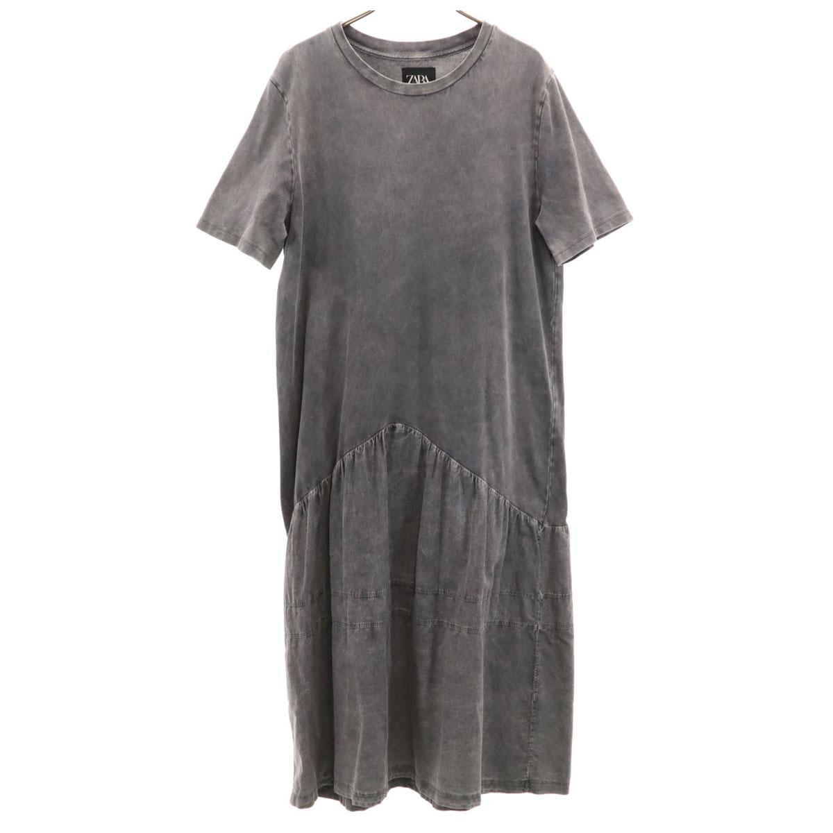 

ZARA Short sleeve Long dress L gray Women Used