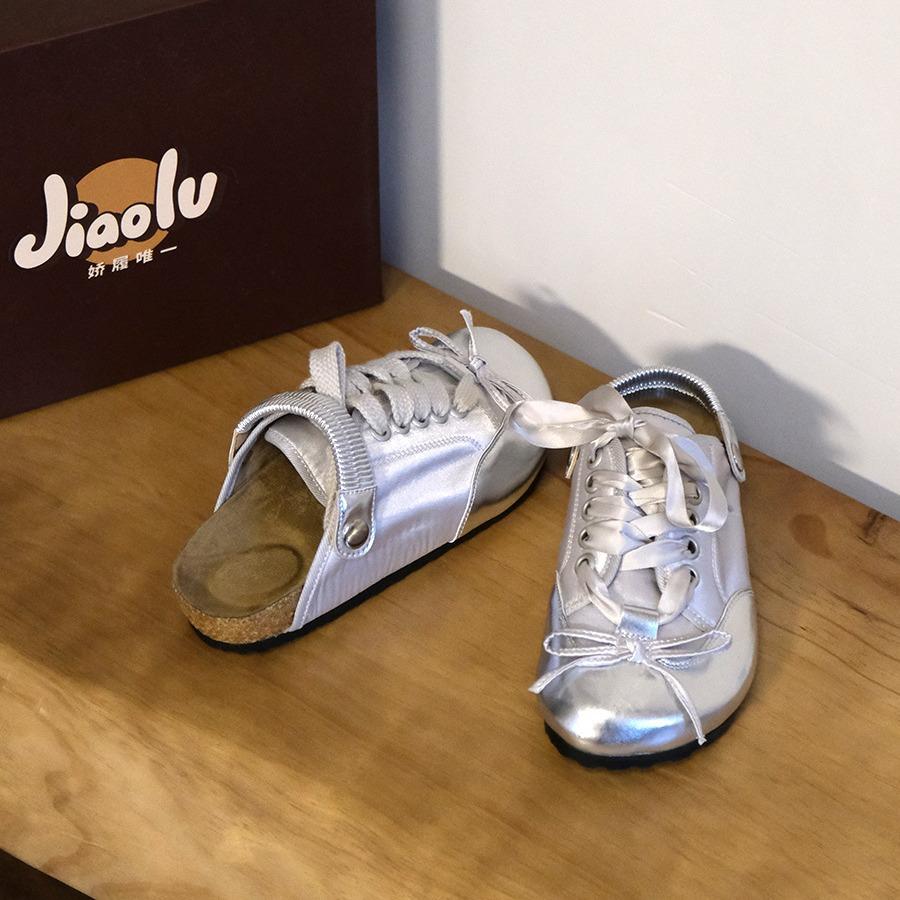 UglyCute Flat Shoes Round Head Back Trip Bow Fashion Lightweight Comfortable Non-slip Breathable Wear-resistant Women's Sandals