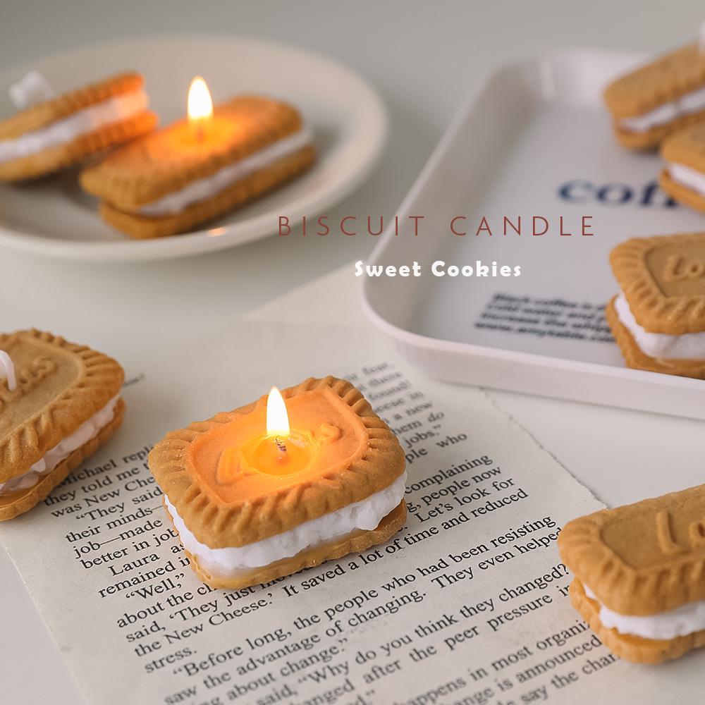 Caramel Cookie Soy Wax Candle - Creative Wedding Favors with Aromatherapy Gift Box