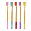 Dencrus ORBY PLUS Bamboo Toothbrush | Pack of 5 | Natural Soft Bristles | Biodegradable and Compostable Handle | Eco-friendly | RED, BLUE, YELLOW,