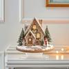 Winter Snowman Table Centerpieces Acrylic Christmas Decor, Gingerbread House Tree Ornaments, Holiday Home Decorations Waterproof Desktop for