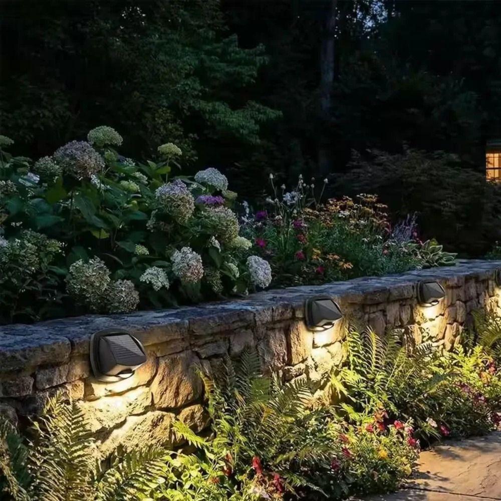 3 Colors RGBW Outdoor Wall Light Multicolor Solar Fence Lights New LED Solar Wall Light Porch
