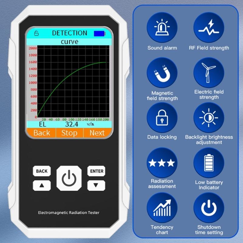 Digital Electromagnetic Field Radiation Detector ,5G Cell Tower, Signal Detector, for Home Offices