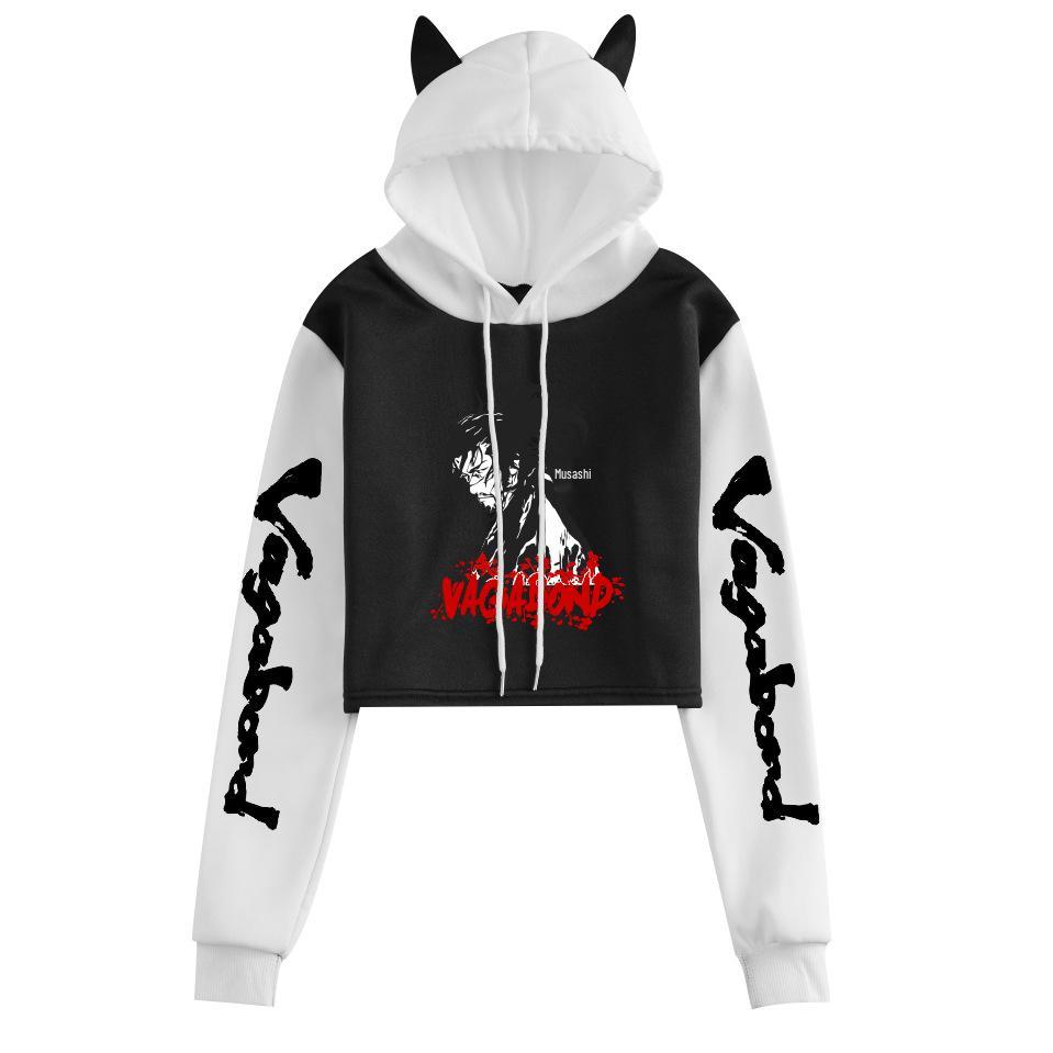 Miyamoto Musashi Anime Color Block Hoodie - Plus Velvet Sweatshirt