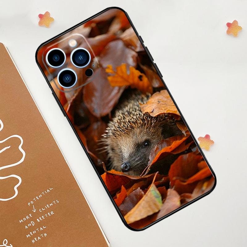 Cute Little Hedgehog Phone Case For iPhone 17 Pro Max 14 13 12 11 15 16 Pro Max mini 16 Plus 16e 17 Air Funda